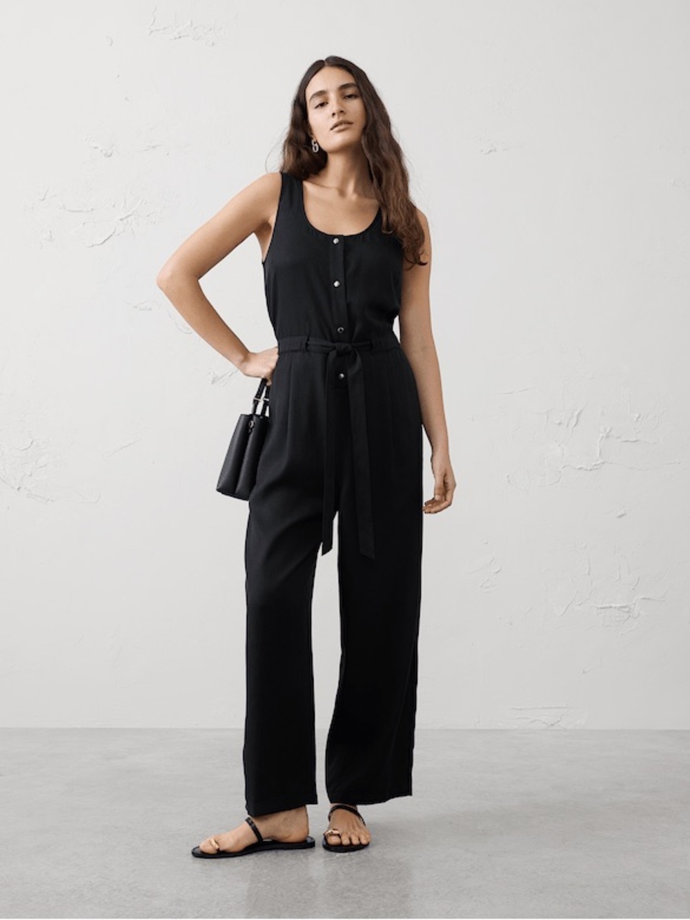 Banana Republic TENCEL CINCH-WAIST JUMPSUIT size small NWT